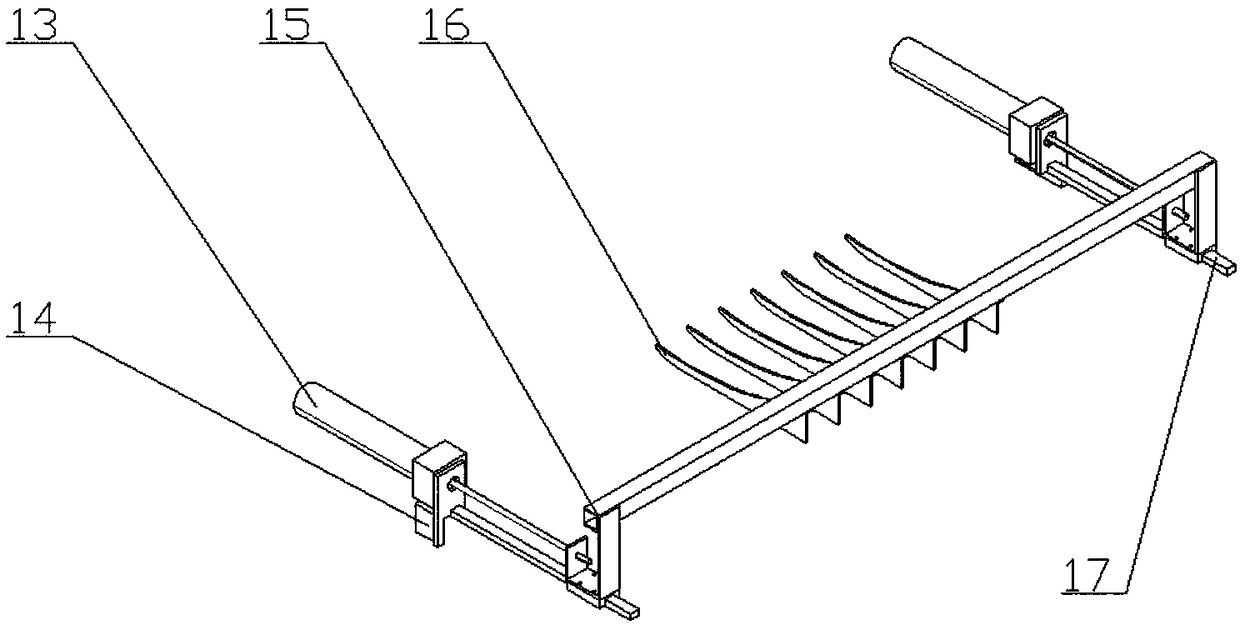 A stacked multi-standard hole tray seedling transplanting device