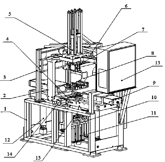 Double-mould turnover casting machine for casting piston