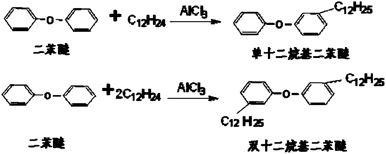 Production process of sodium dodecyl diphenyl ether disulfonate