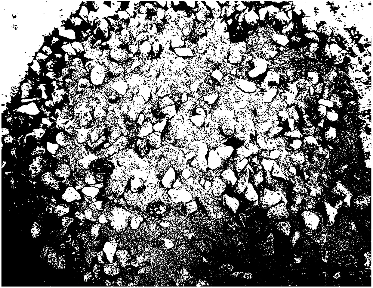 Coarse-fine-particle mixed soil and preparation method thereof