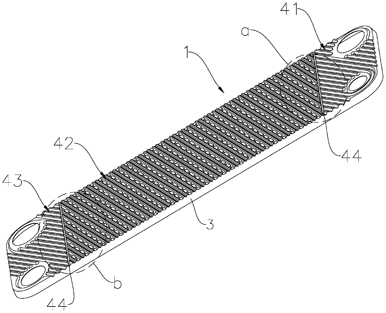 Second plate sheet for multi-stage flow dividing brazing heat exchanger plate sheet set