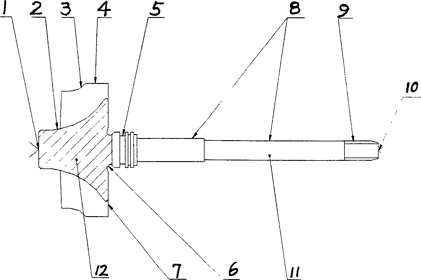 Manufacturing method of small sized turbine shaft