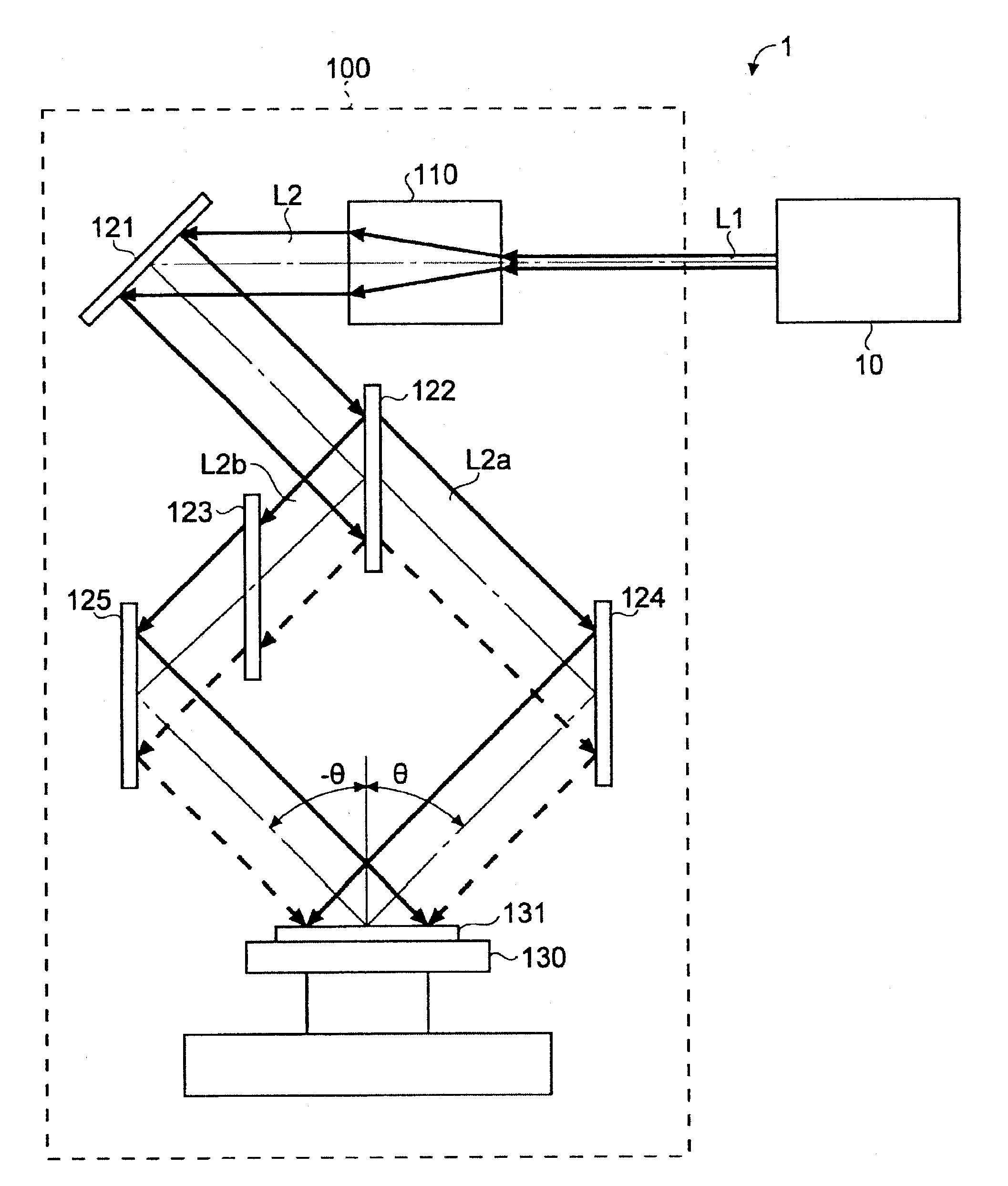 Two-beam interference apparatus and two-beam interference exposure system