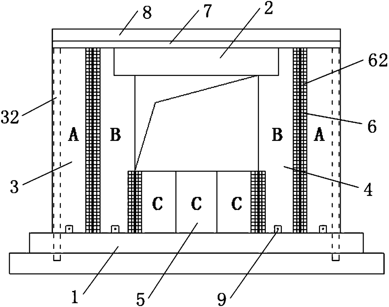 Desert-sand light aggregate concrete fabricated shear wall structure