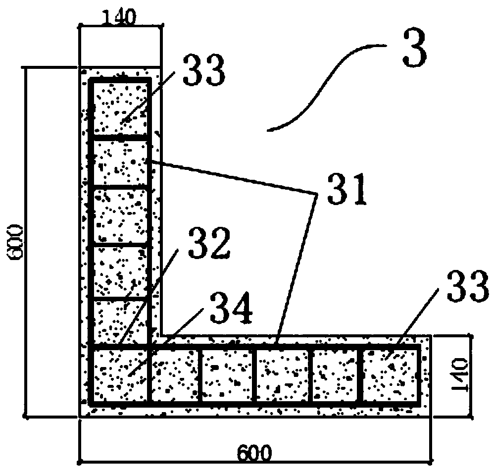 Desert-sand light aggregate concrete fabricated shear wall structure