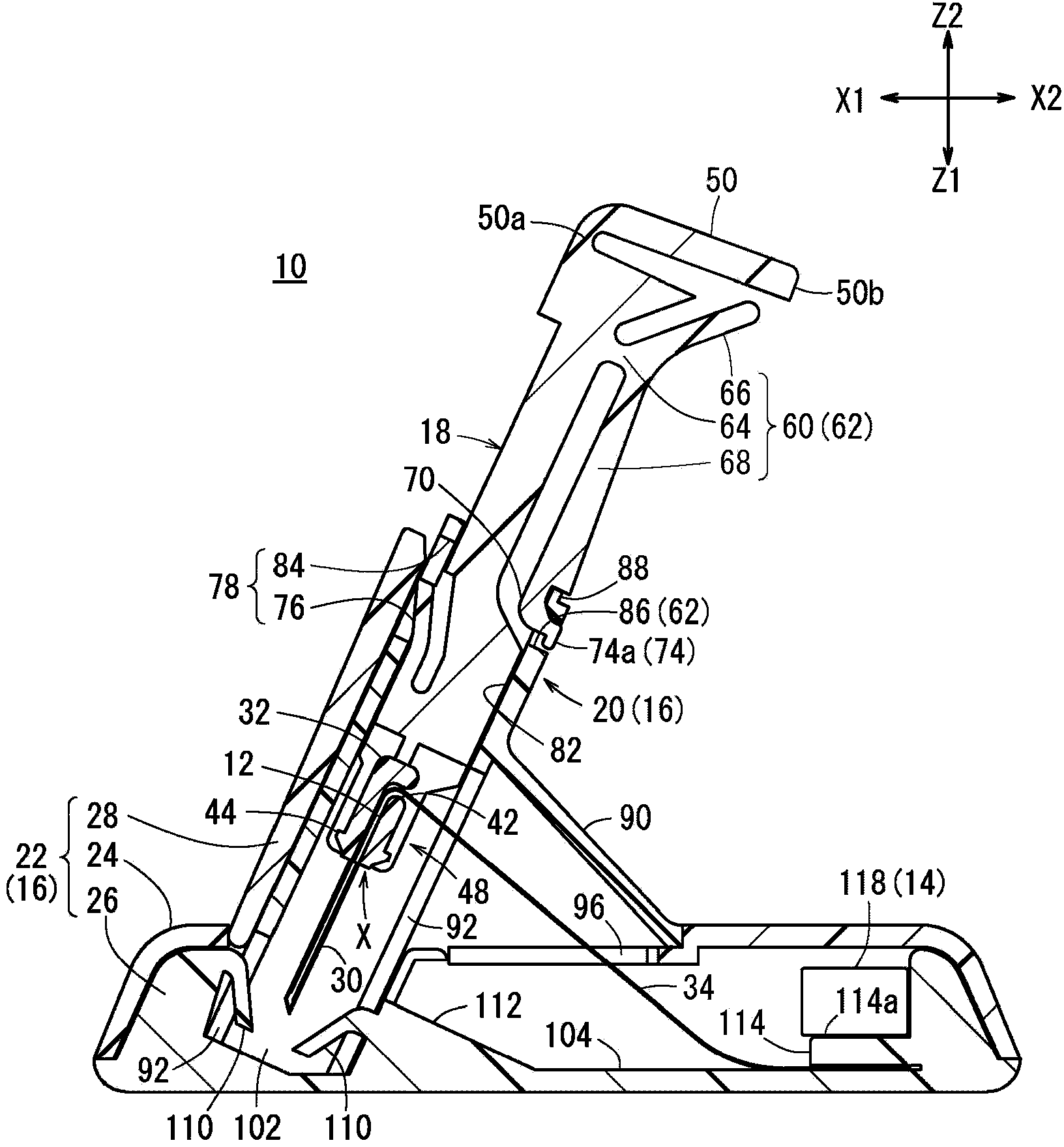 Sensor insertion device and method for operating said device
