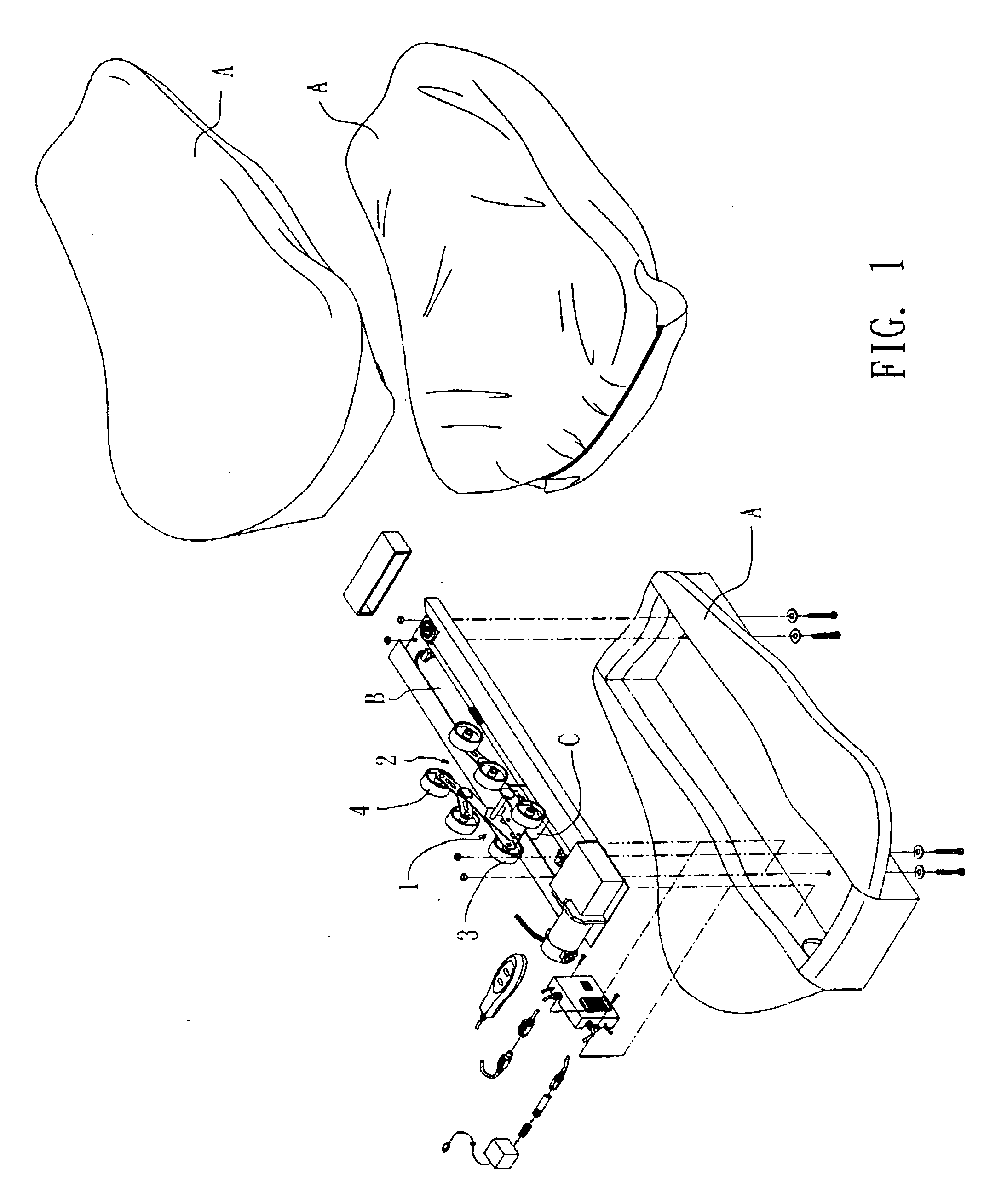 Massaging wheel assembly