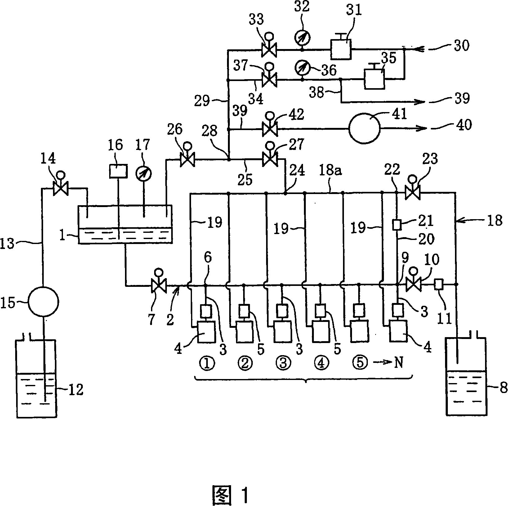 Ink-jetting head fluid supply device and ink-jetting head cleaning device