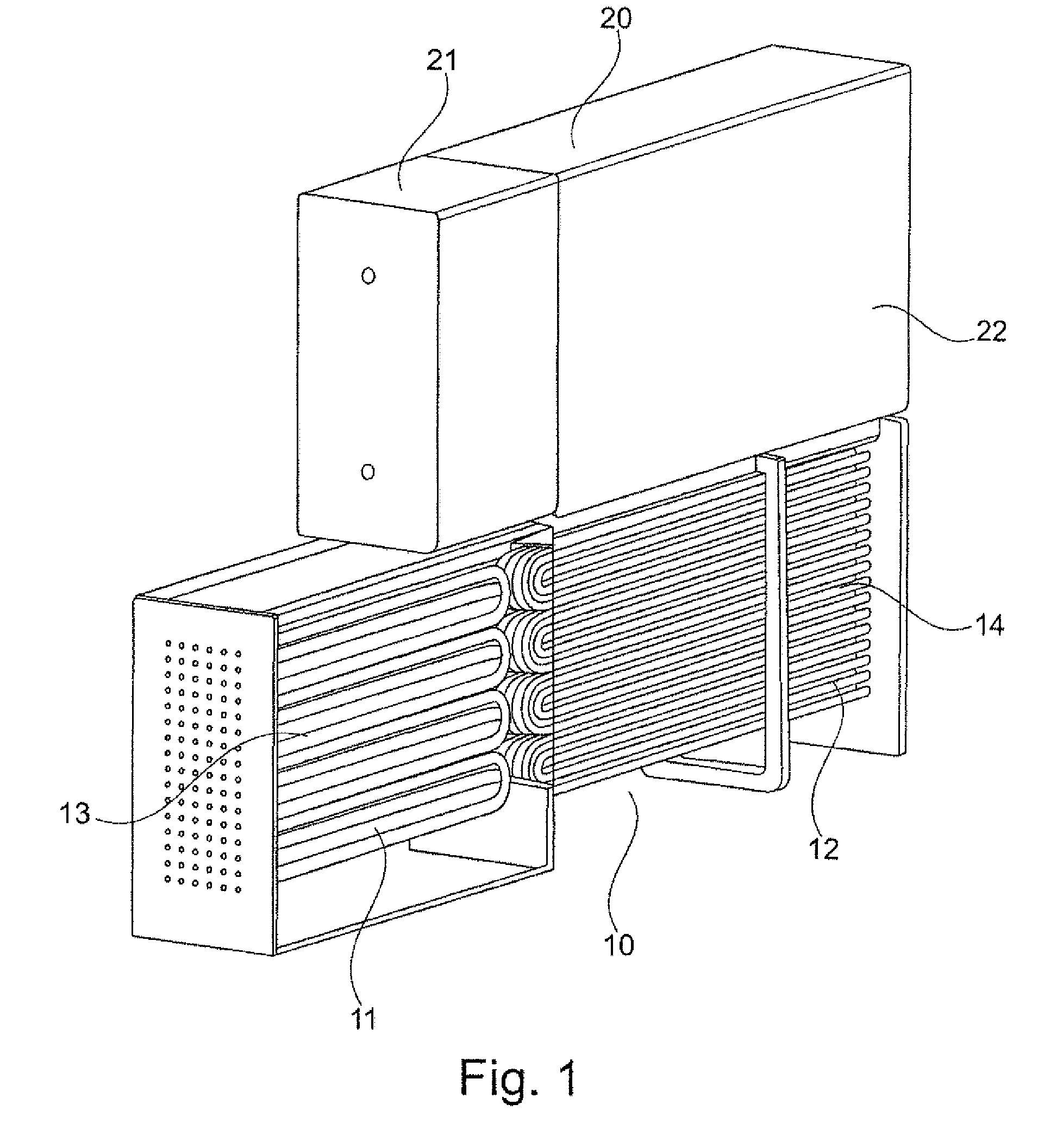 Heat exchanger unit and thermotechnical system