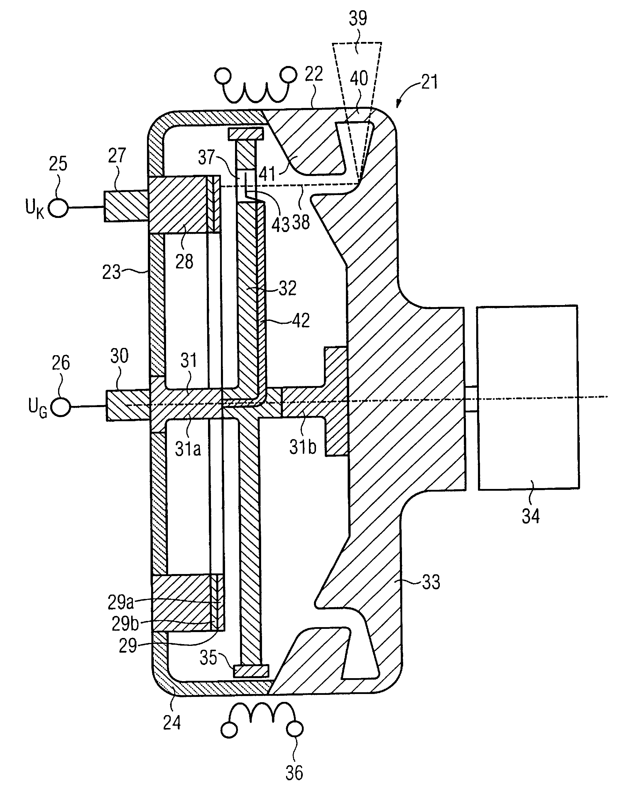 Field emission cathode and x-ray tube embodying same