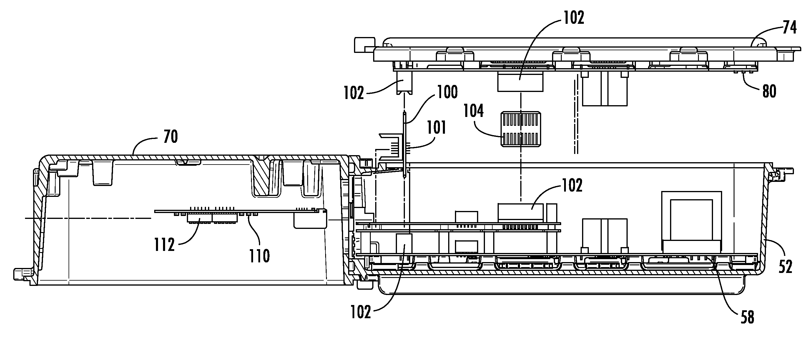 Enclosure for outside plant equipment with interconnect for mating printed circuit boards, printed circuit board device and method of repairing outside plant equipment