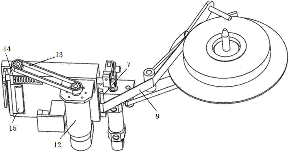 Label induction shearing device