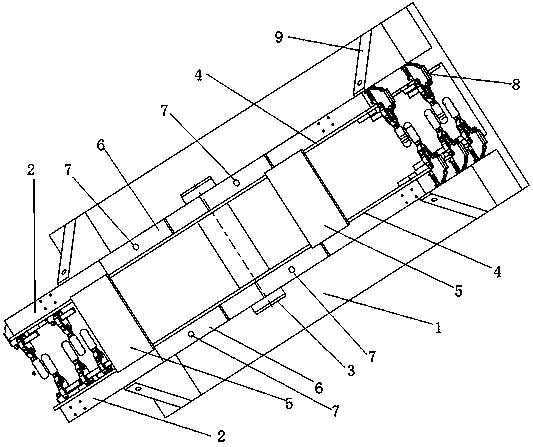 Welding fixture sharing upper counterweight frame and lower counterweight frame