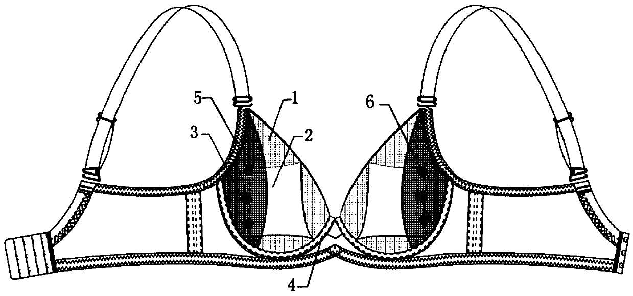 Massage bra with rhombic pads