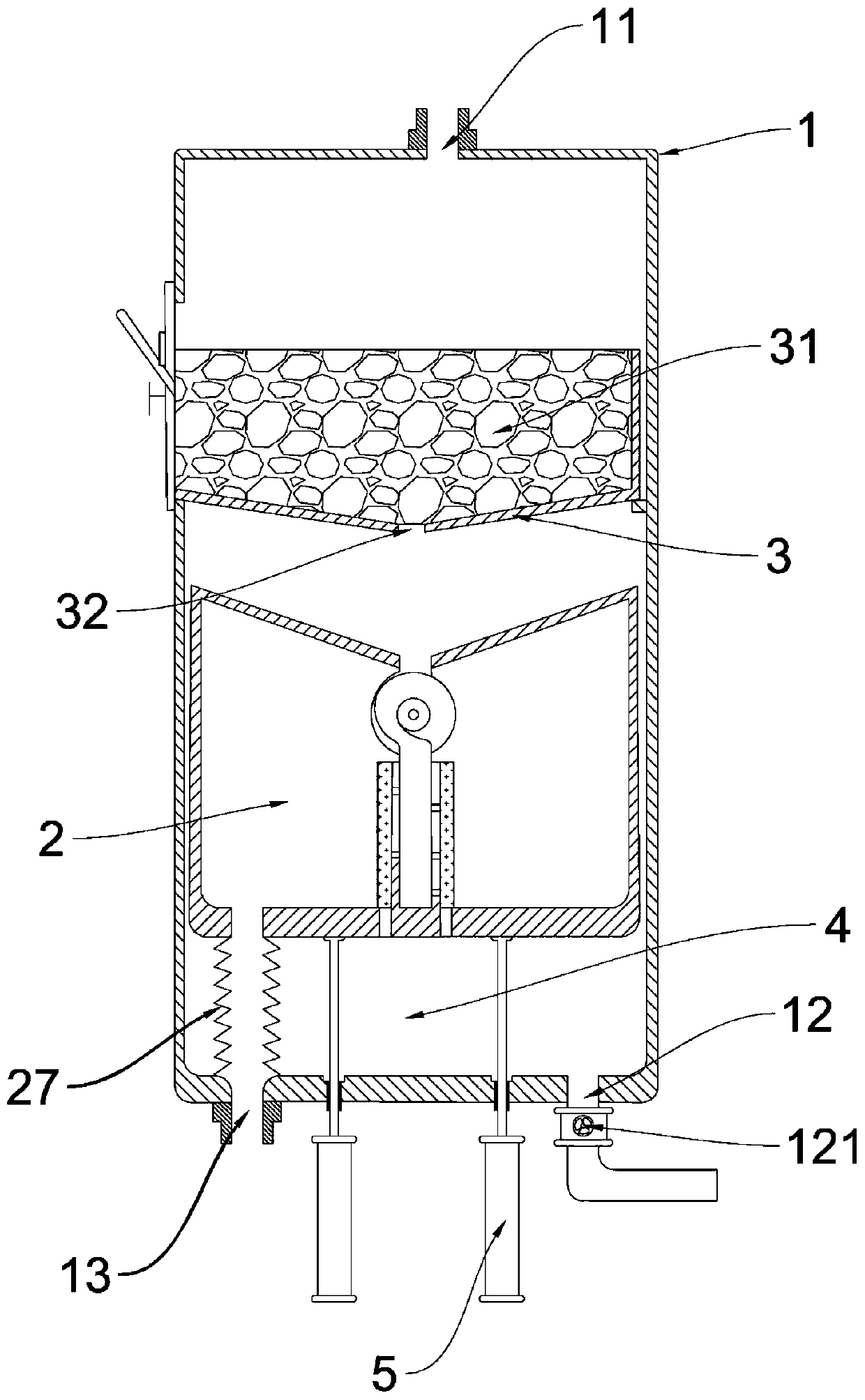 Nanofiltration device with high purification rate