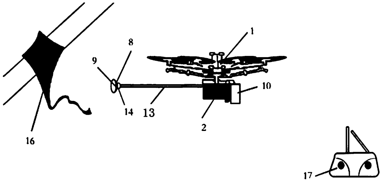 Intelligent obstacle removal system and method for high-voltage cable floating object based on unmanned aerial vehicle