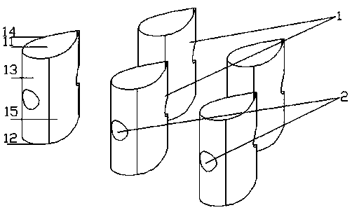 Turbulent flow column structure used for reinforced heat exchange of turbine blade