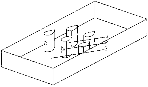 Turbulent flow column structure used for reinforced heat exchange of turbine blade