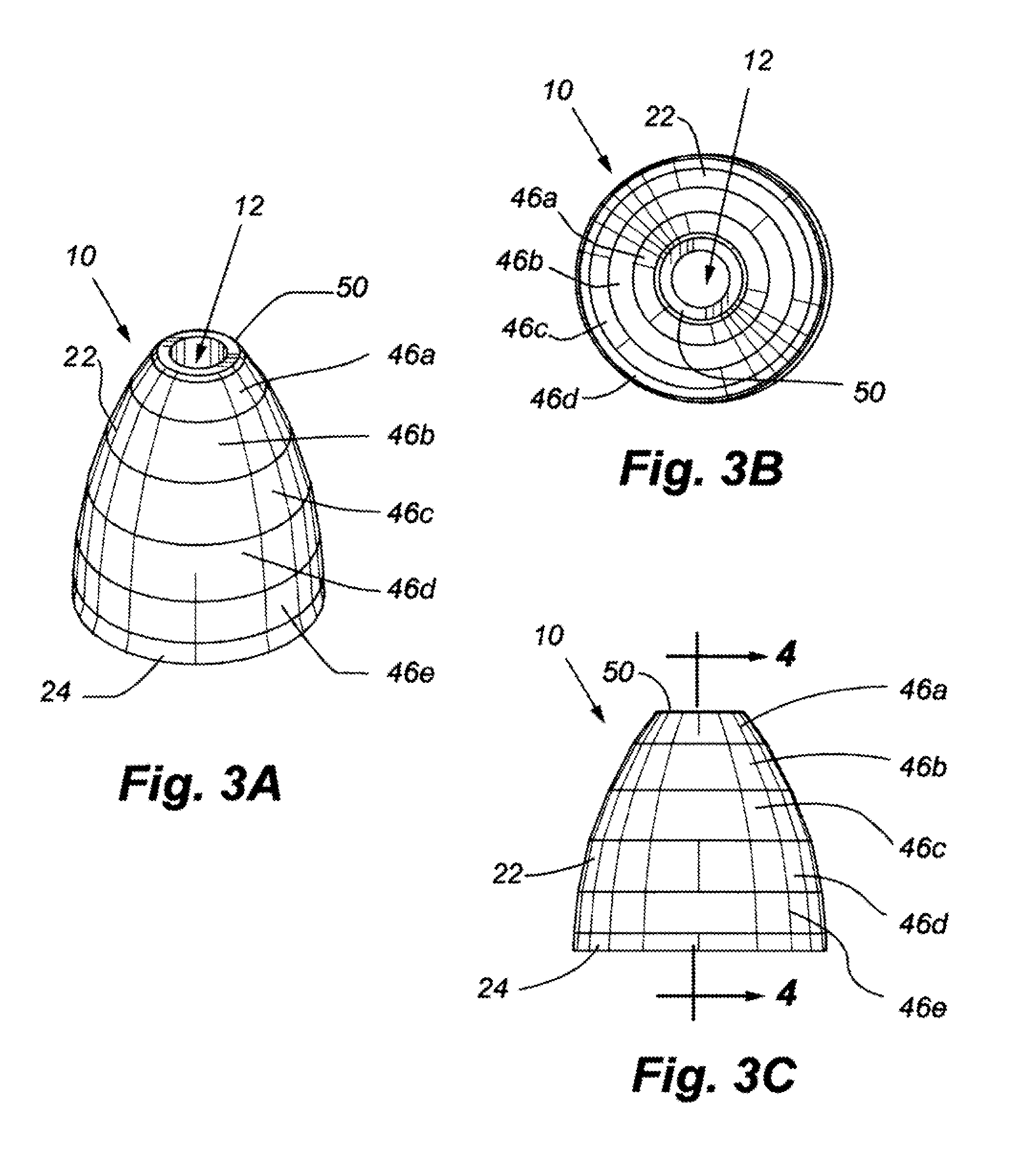 Faceted nasal seal