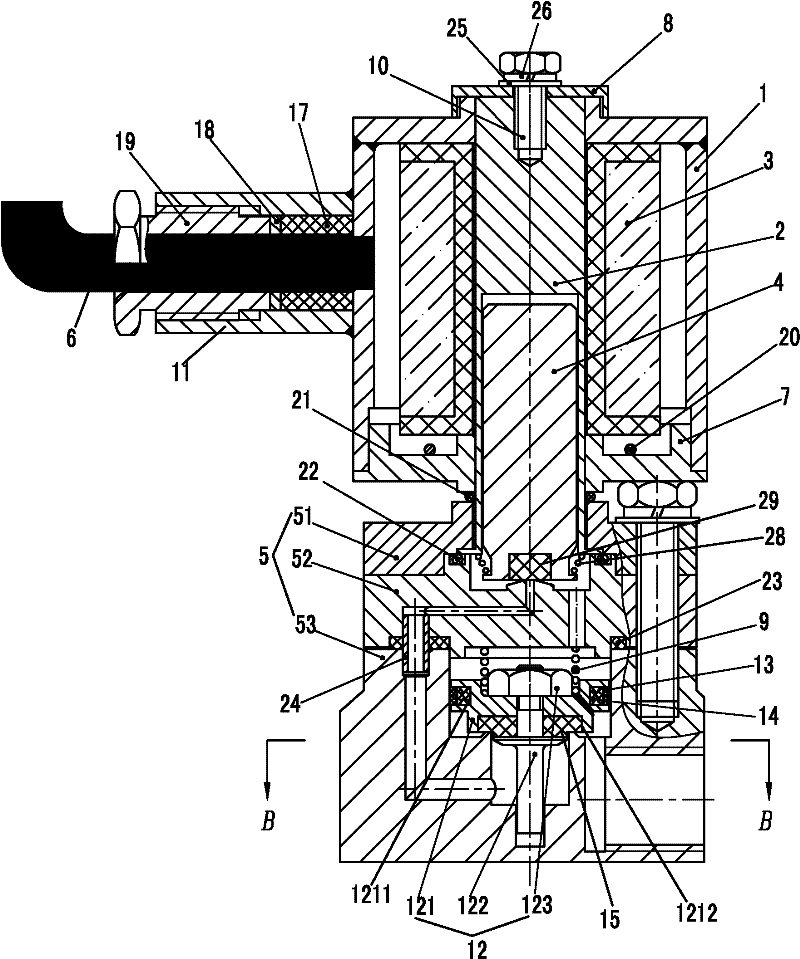 Explosion-proof type magnetic valve for mine