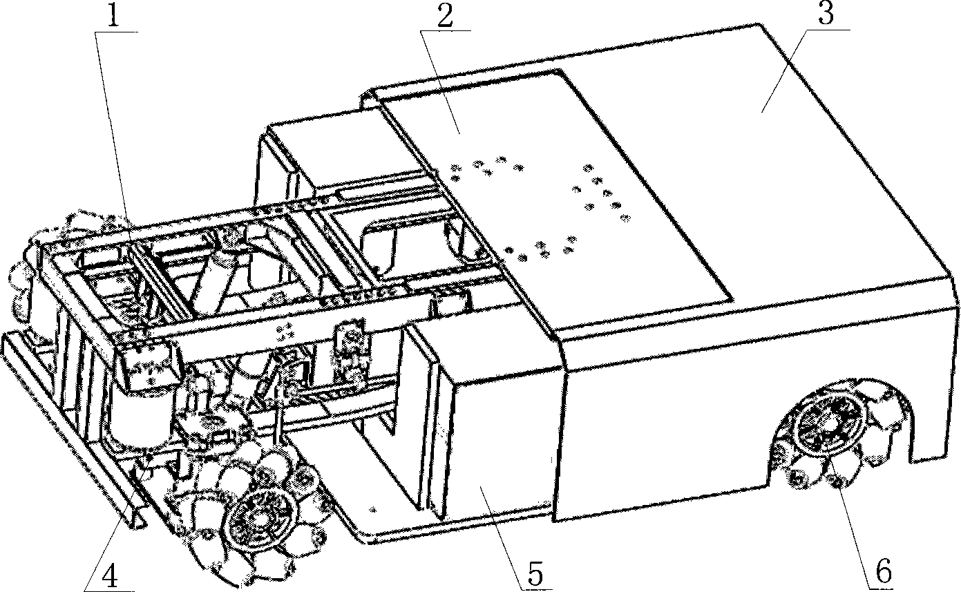 Mobile robot hole forming platform based on composite axle structure