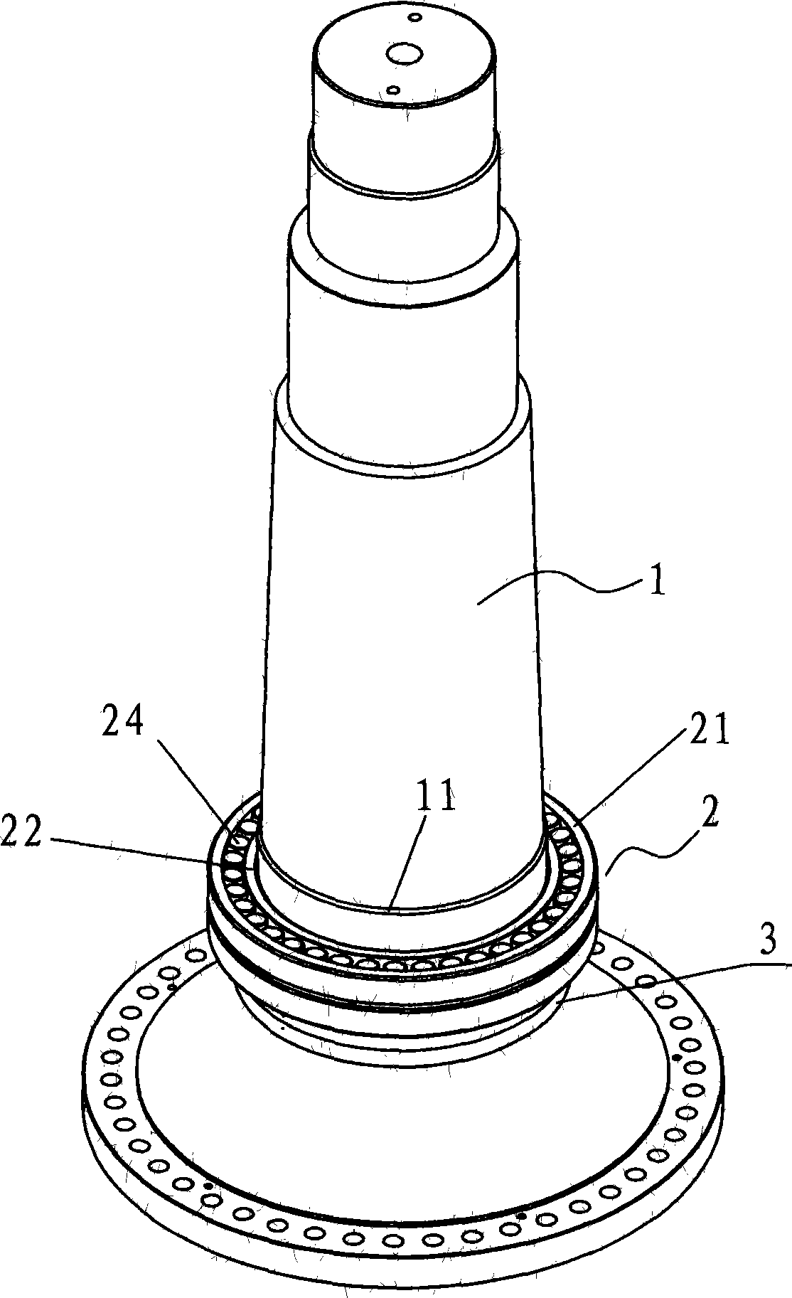 Method for disassembling self-aligning roller bearing matched with long shaft