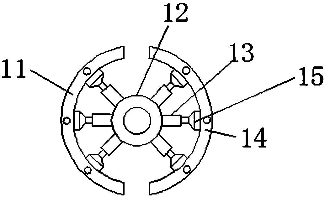 Cable winding device adjustable in radius