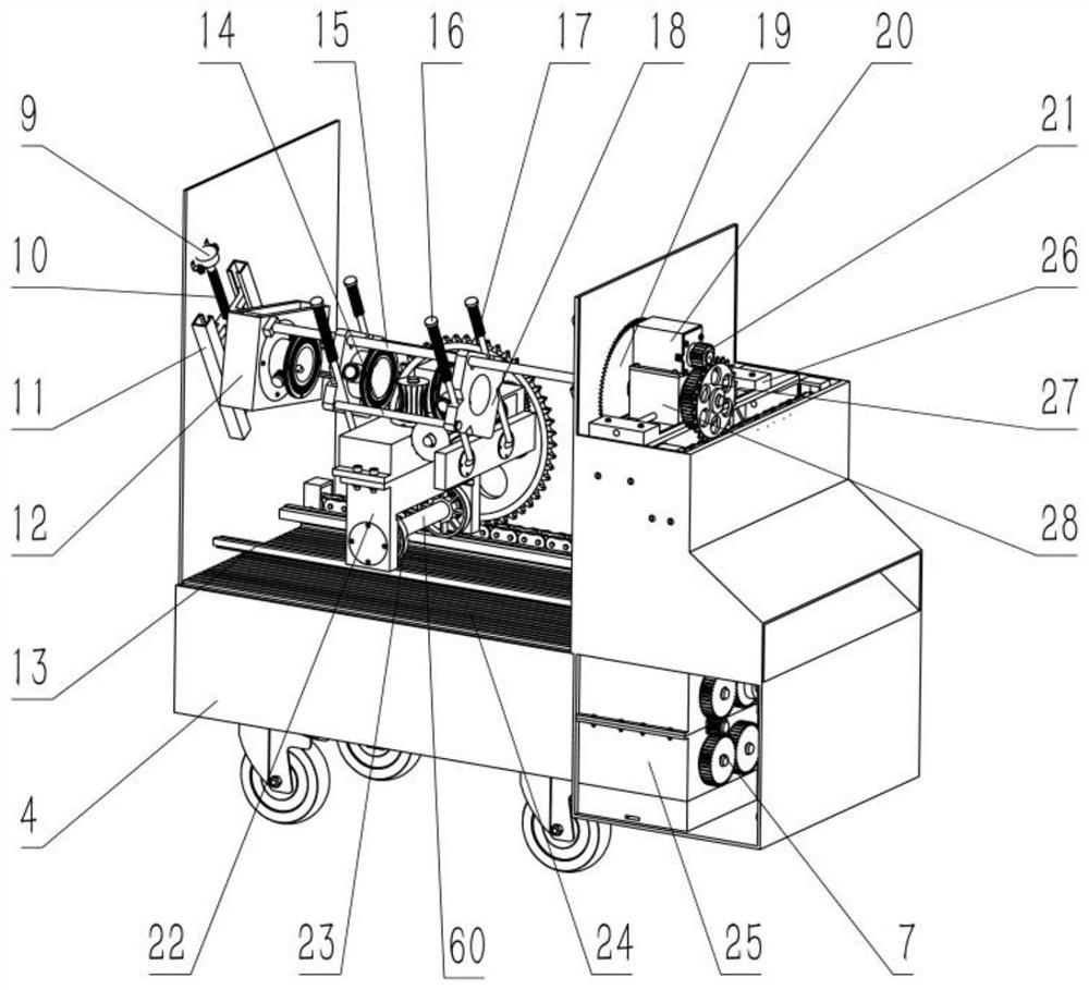 A sugarcane peeling and truncating juice extractor