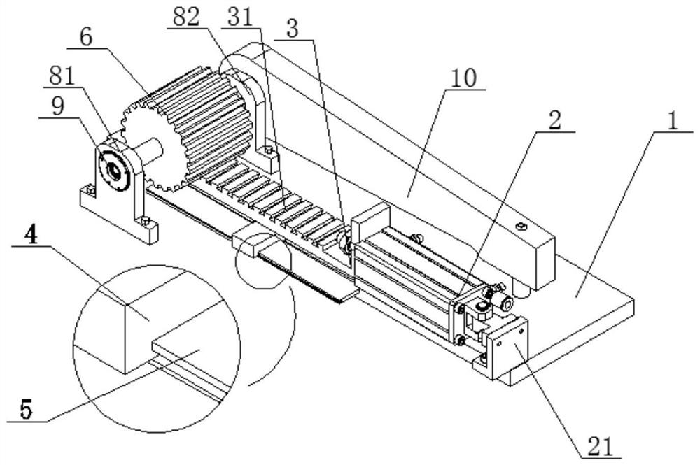 Overturning positioning structure for semiconductor insulating sheath pressing device