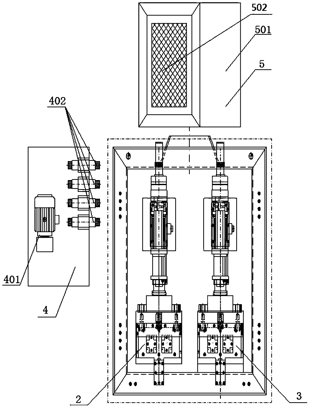 Horizontal double-station drilling and tapping machine tool