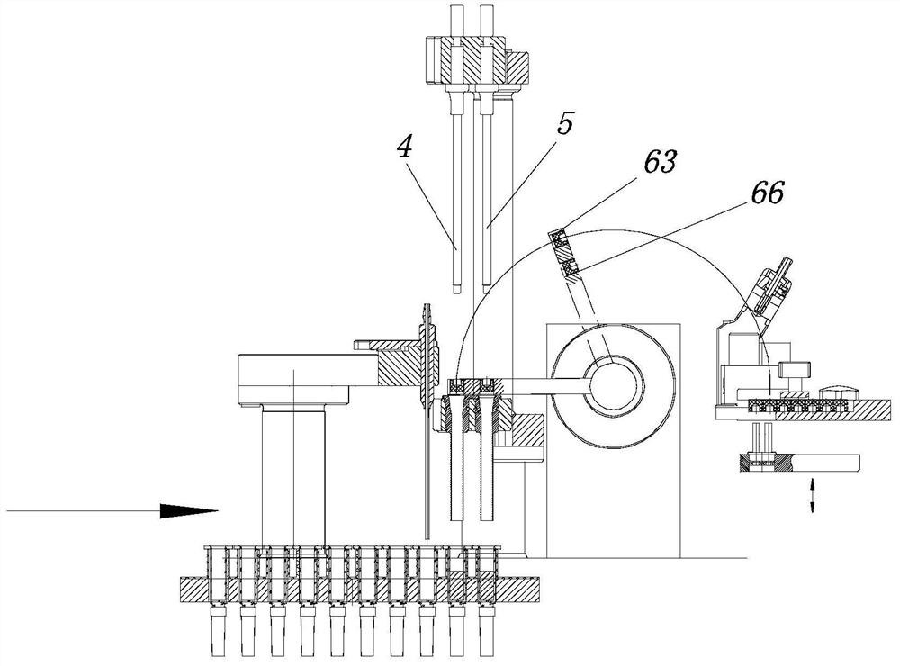 Rubber plug transfer device