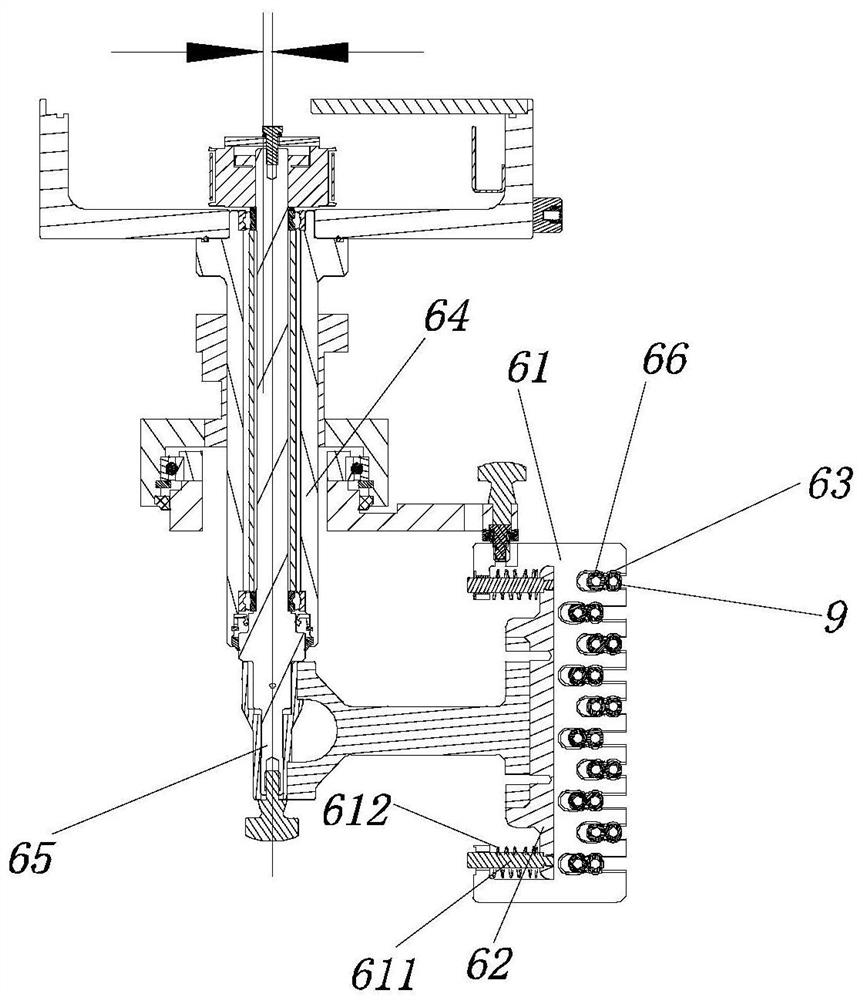 Rubber plug transfer device