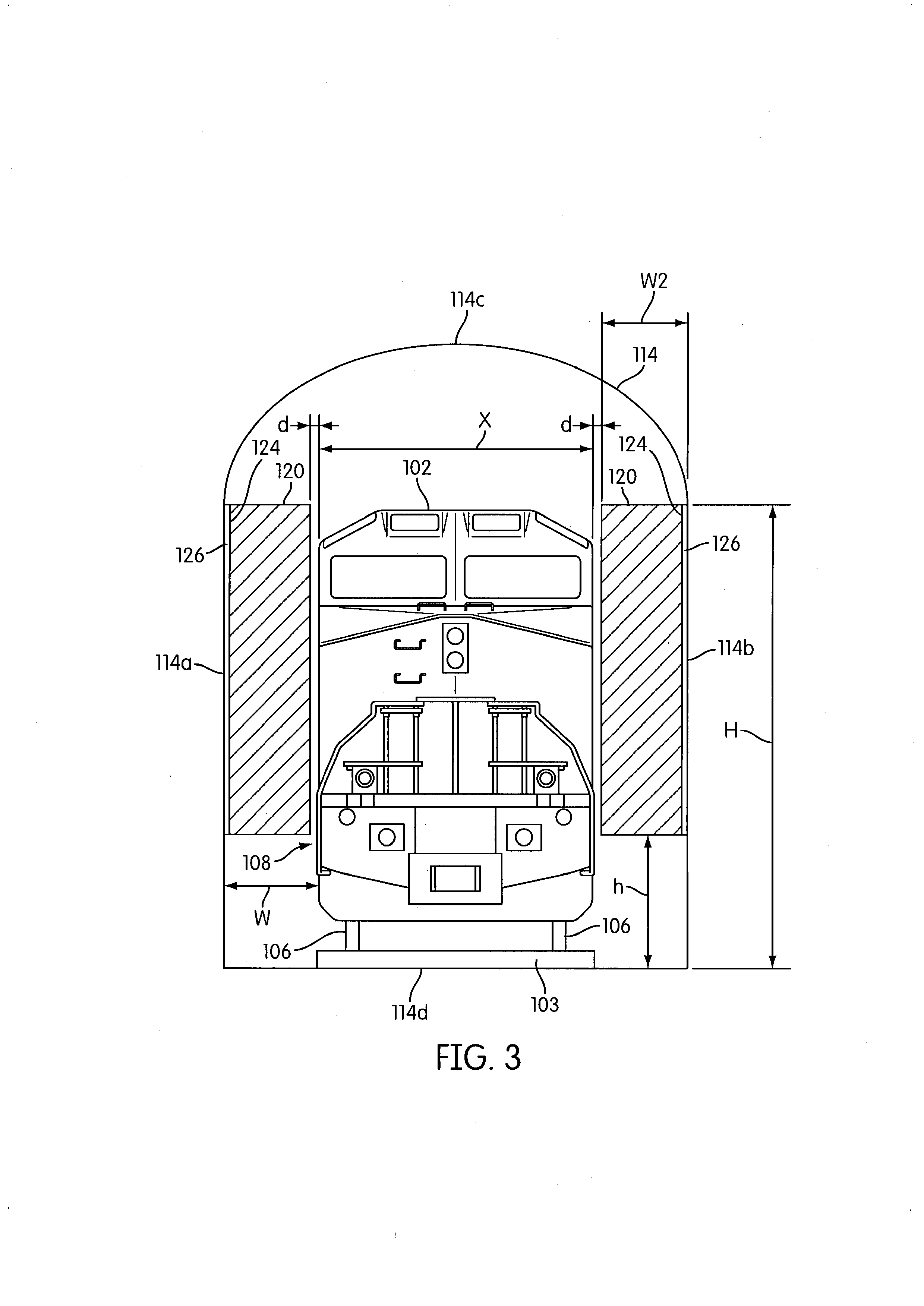 Air baffles in railroad tunnels for decreased airflow therein and improved ventilation and cooling of locomotives