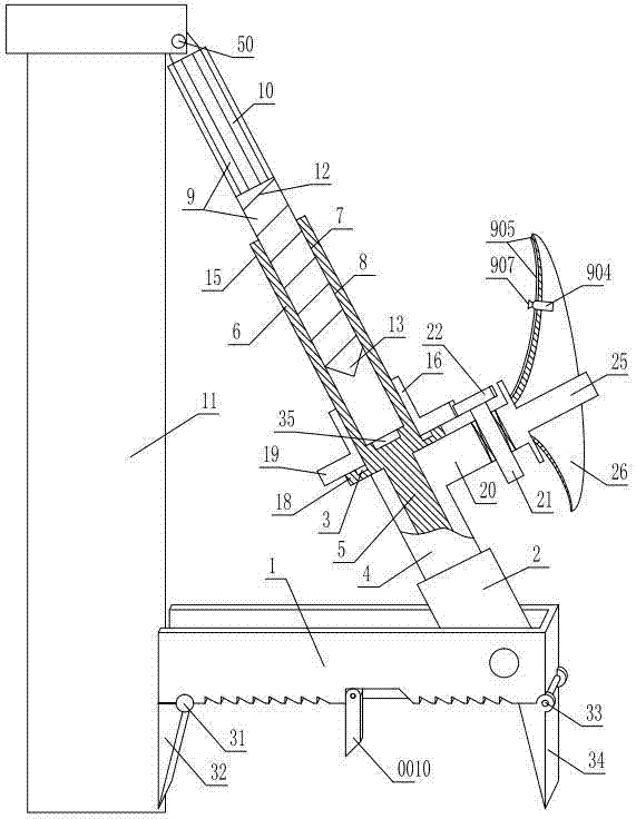 Multifunctional telegraph-pole uprightness-detecting and centering integrating machine for electric power repairing