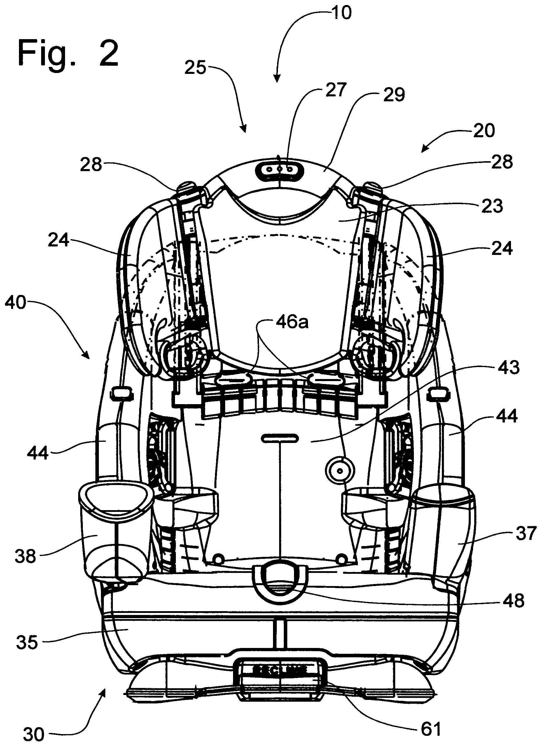 Child car seat with multiple use configurations