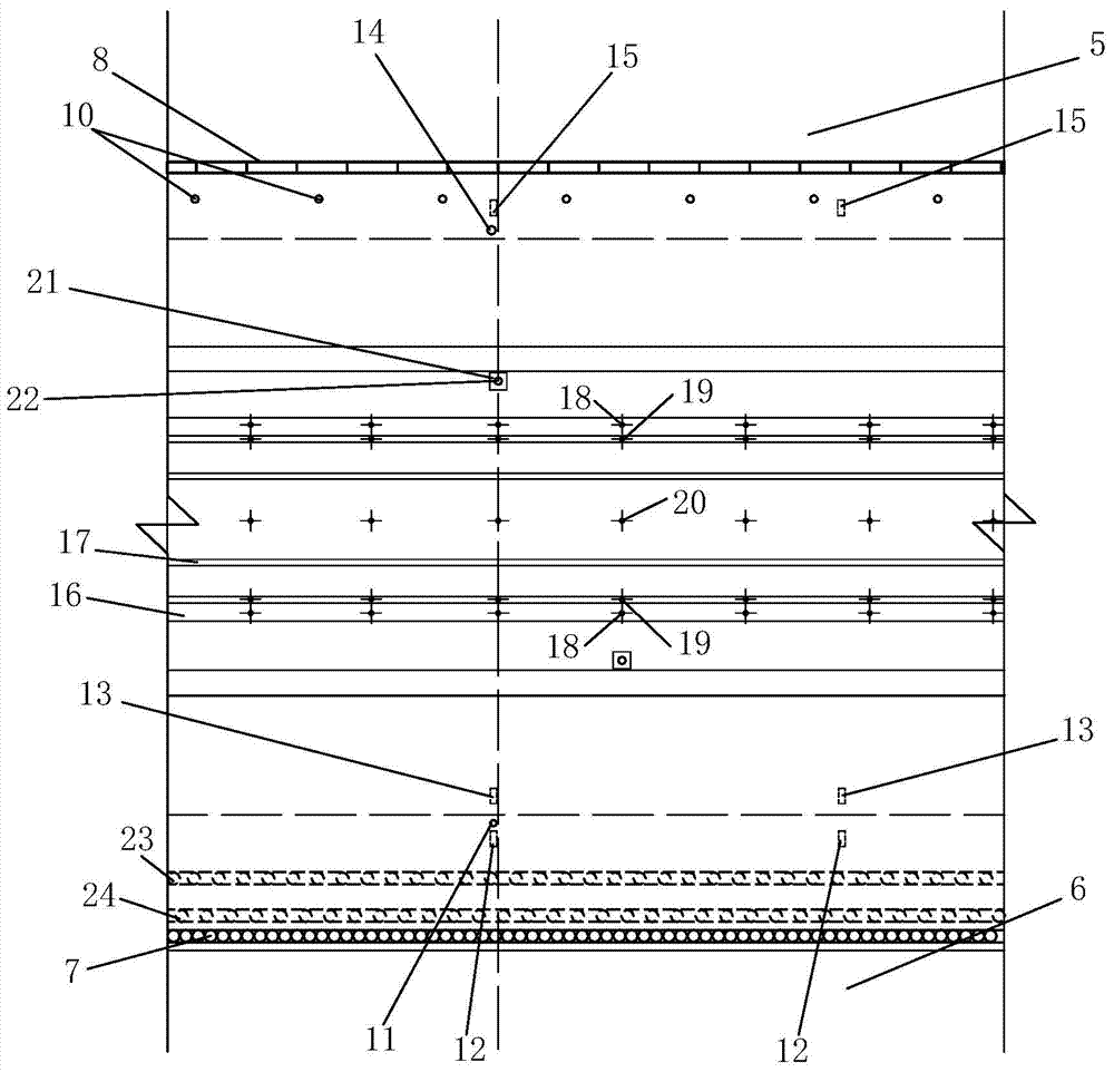 Deviation correcting structure for ballastless track subgrade of high-speed railway in soft soil area