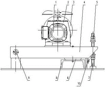 A mold table driving device with an air bag