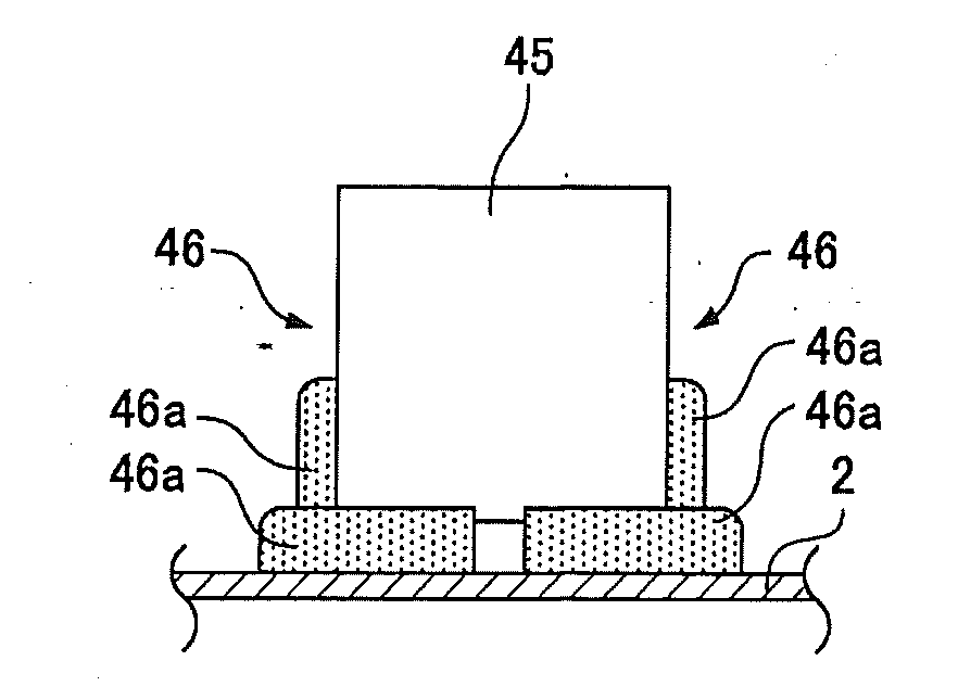 Mounting structure and method for supplying reinforcing resin material