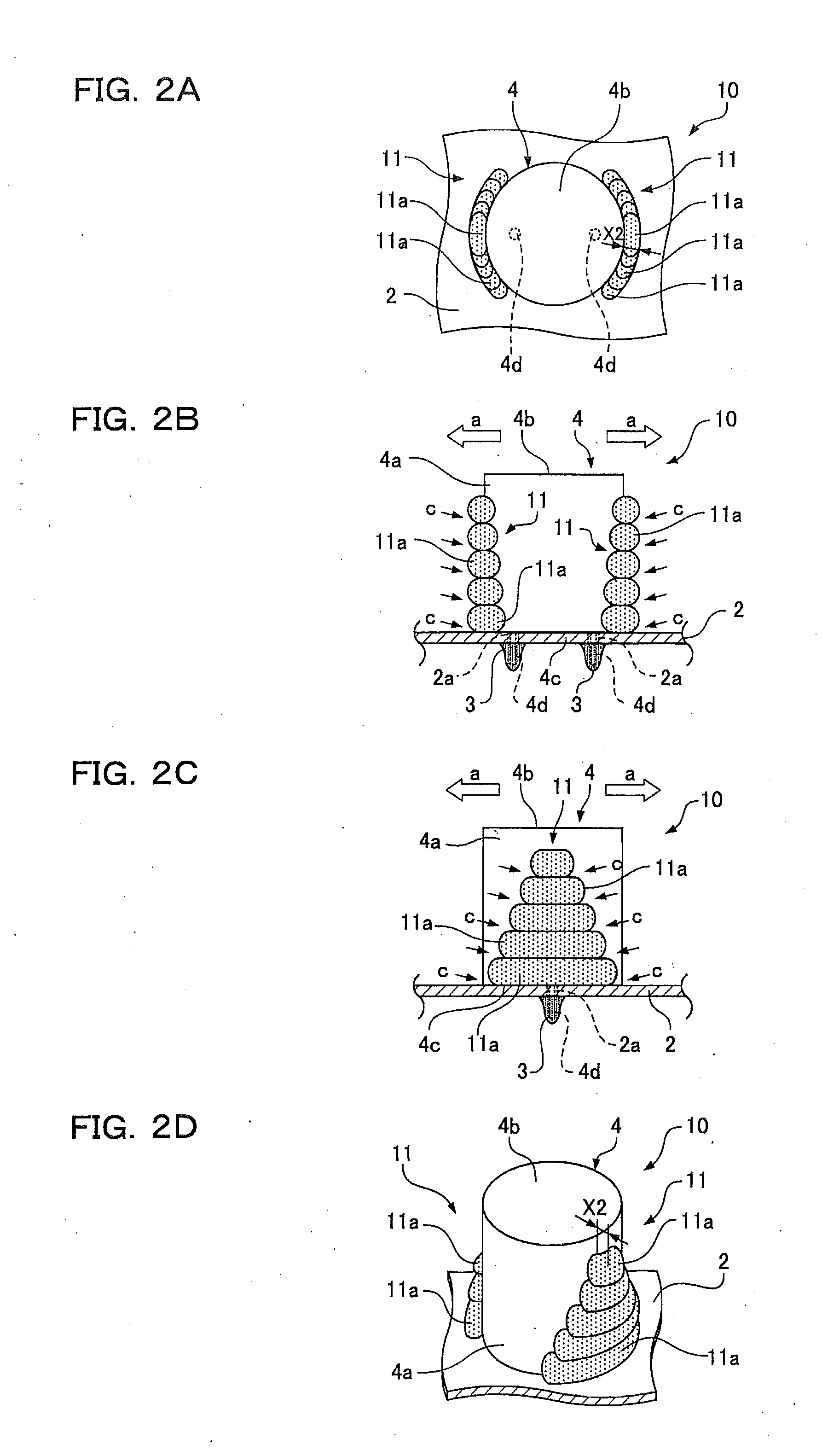 Mounting structure and method for supplying reinforcing resin material