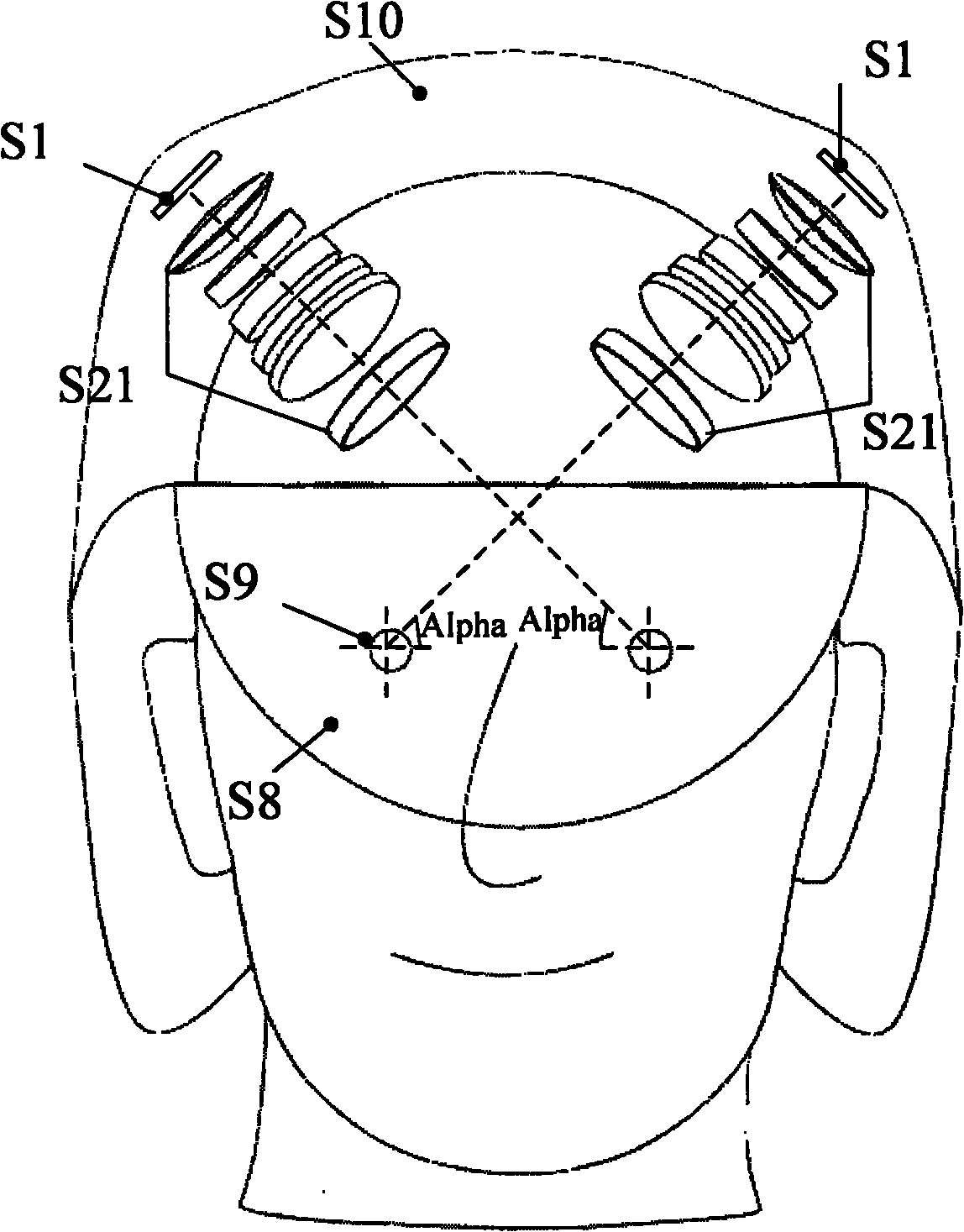 Free-form surface goggles-based see-through helmet mounted display device