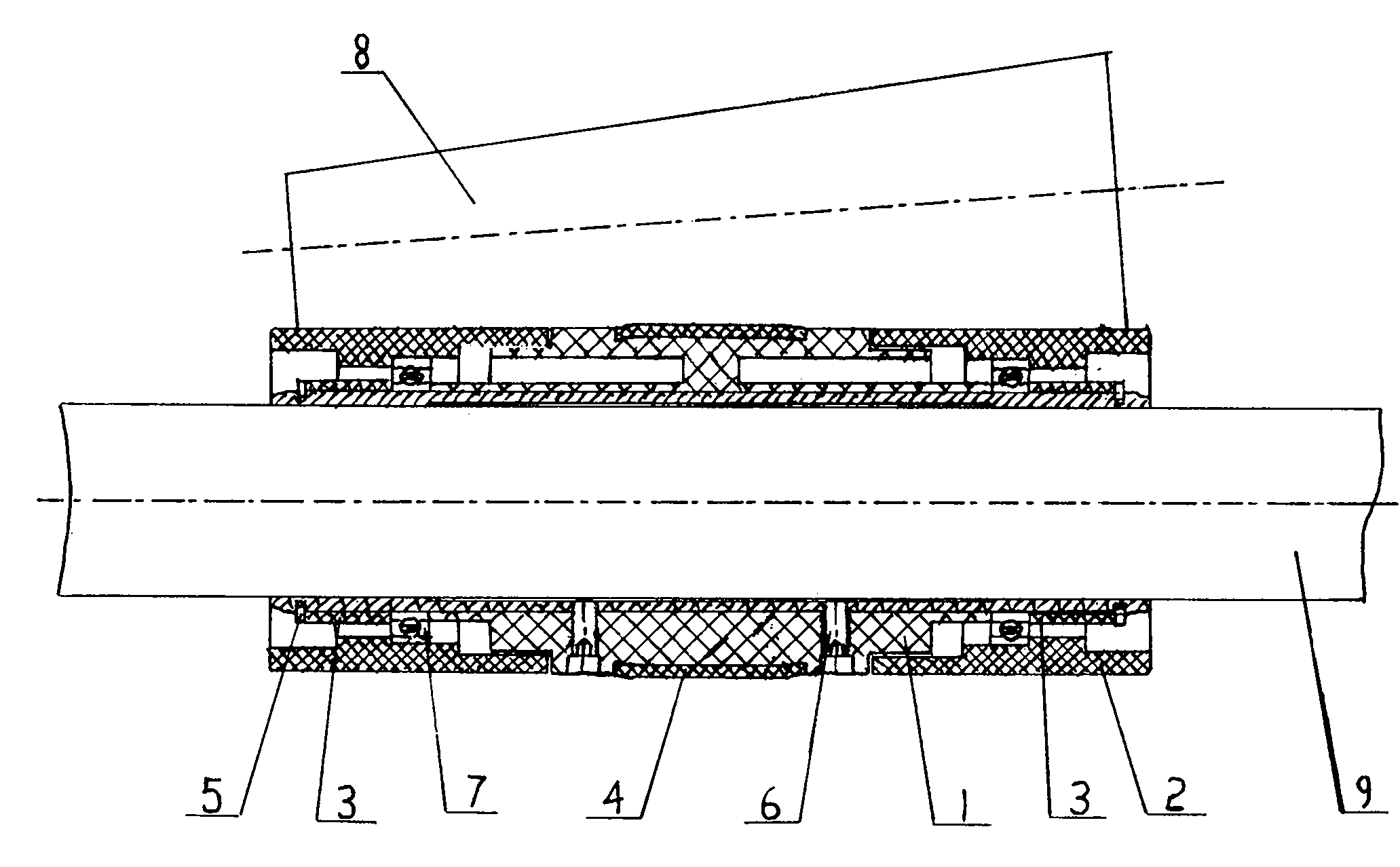 Yarn winding device for spinning cone bobbin of rotor spinning machine