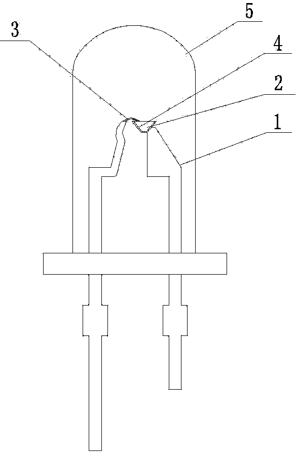 Packaging method for light-emitting manner of LED (Light-Emitting Diode) with specific wavelength
