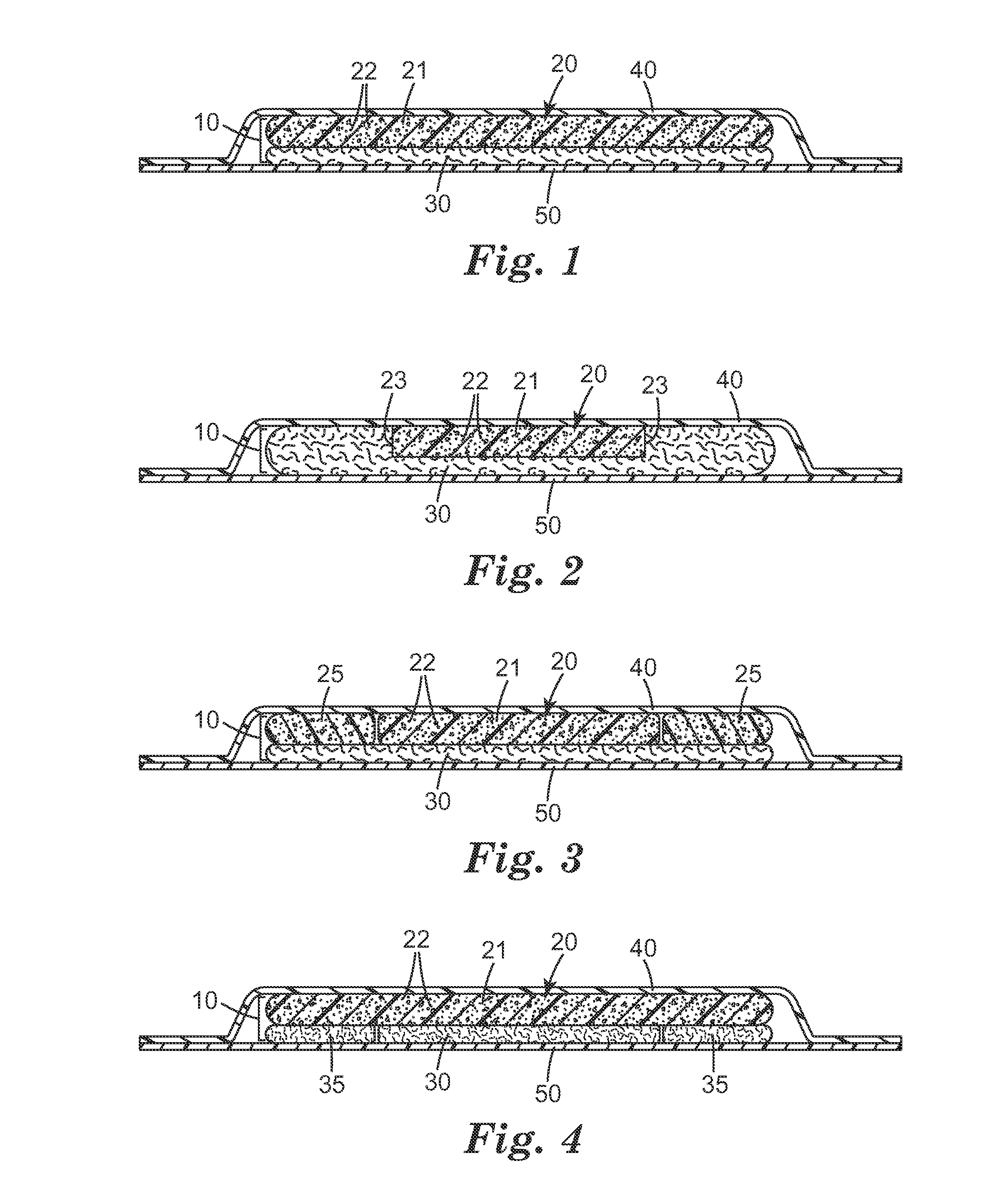Absorbent article comprising polymeric foam with superabsorbent and intermediates