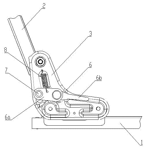 Automobile backrest folding mechanism