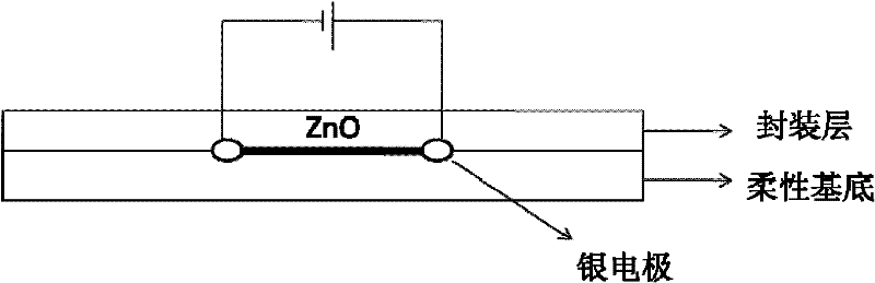 A construction method of zno micro/nano material flexible strain sensor