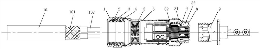 Outdoor power plug with shielding connection structure