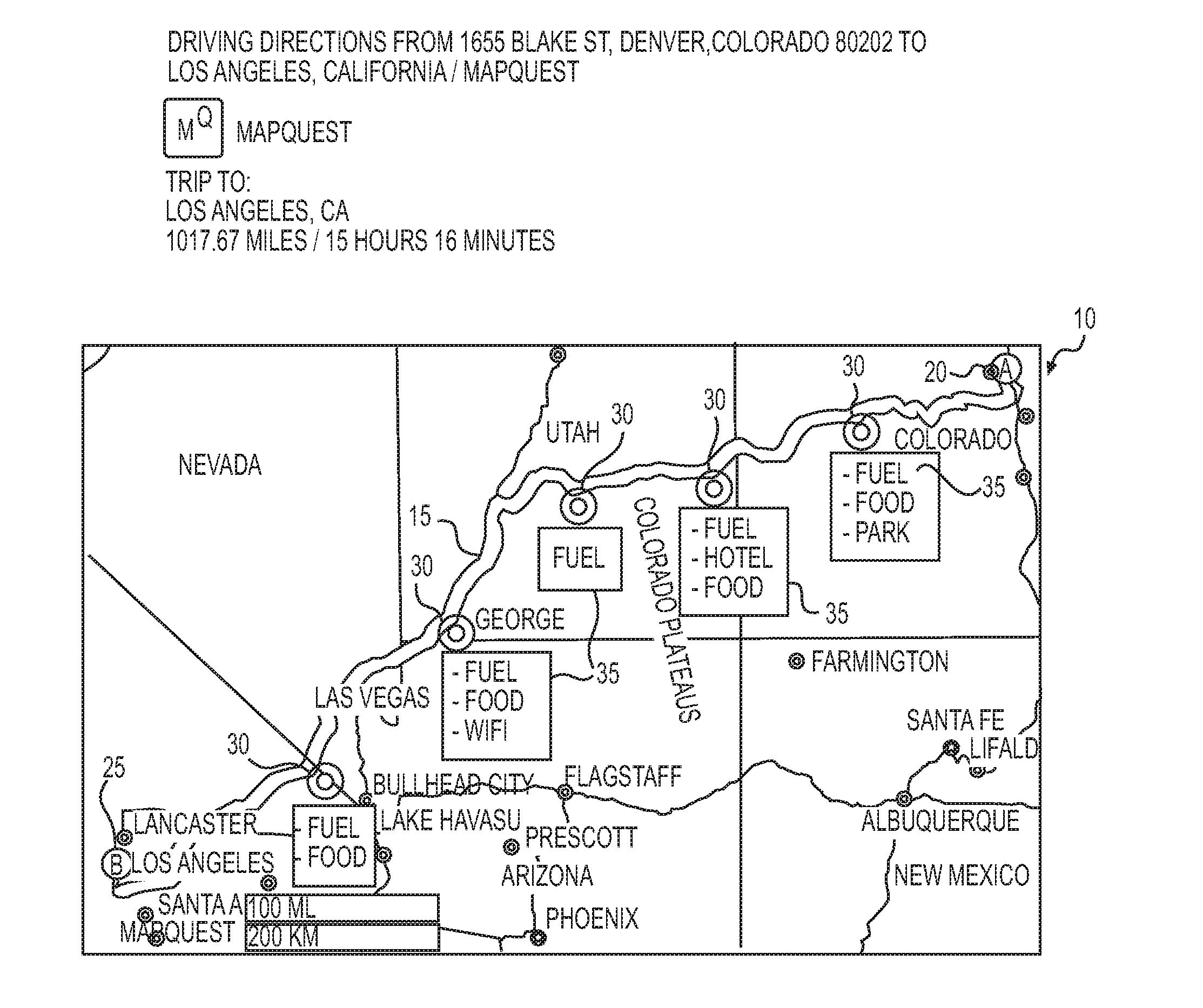 Systems and methods for providing mapping services including route break point recommendations