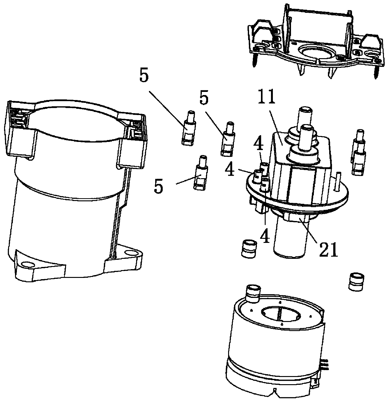 Contact conduction structure for relay