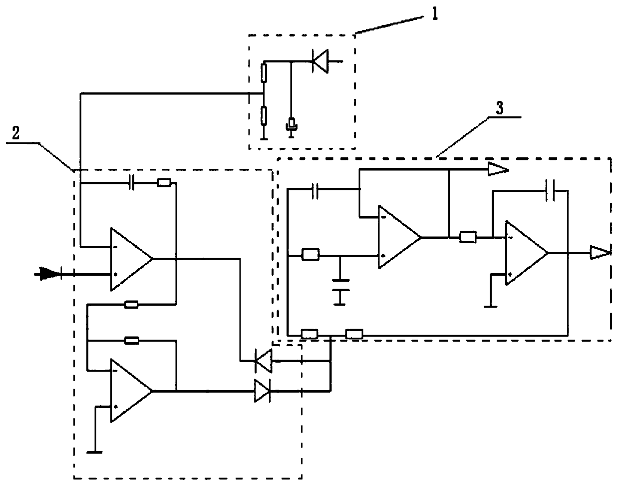 An RC sine wave oscillator output voltage regulation and control circuit