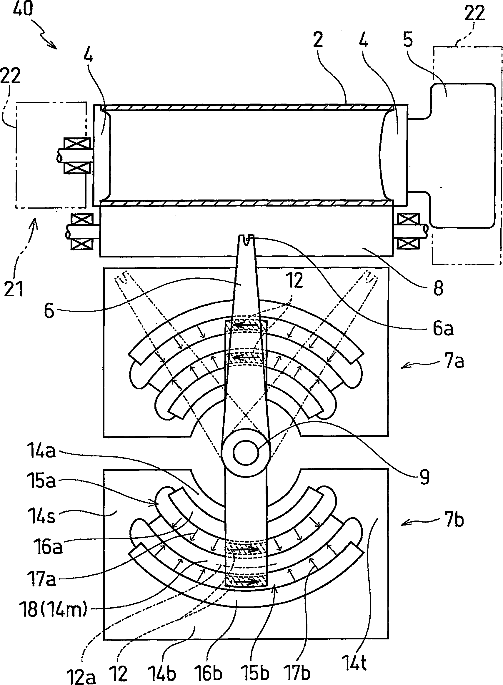 Traverse device for yarn, and textile machinery including the same